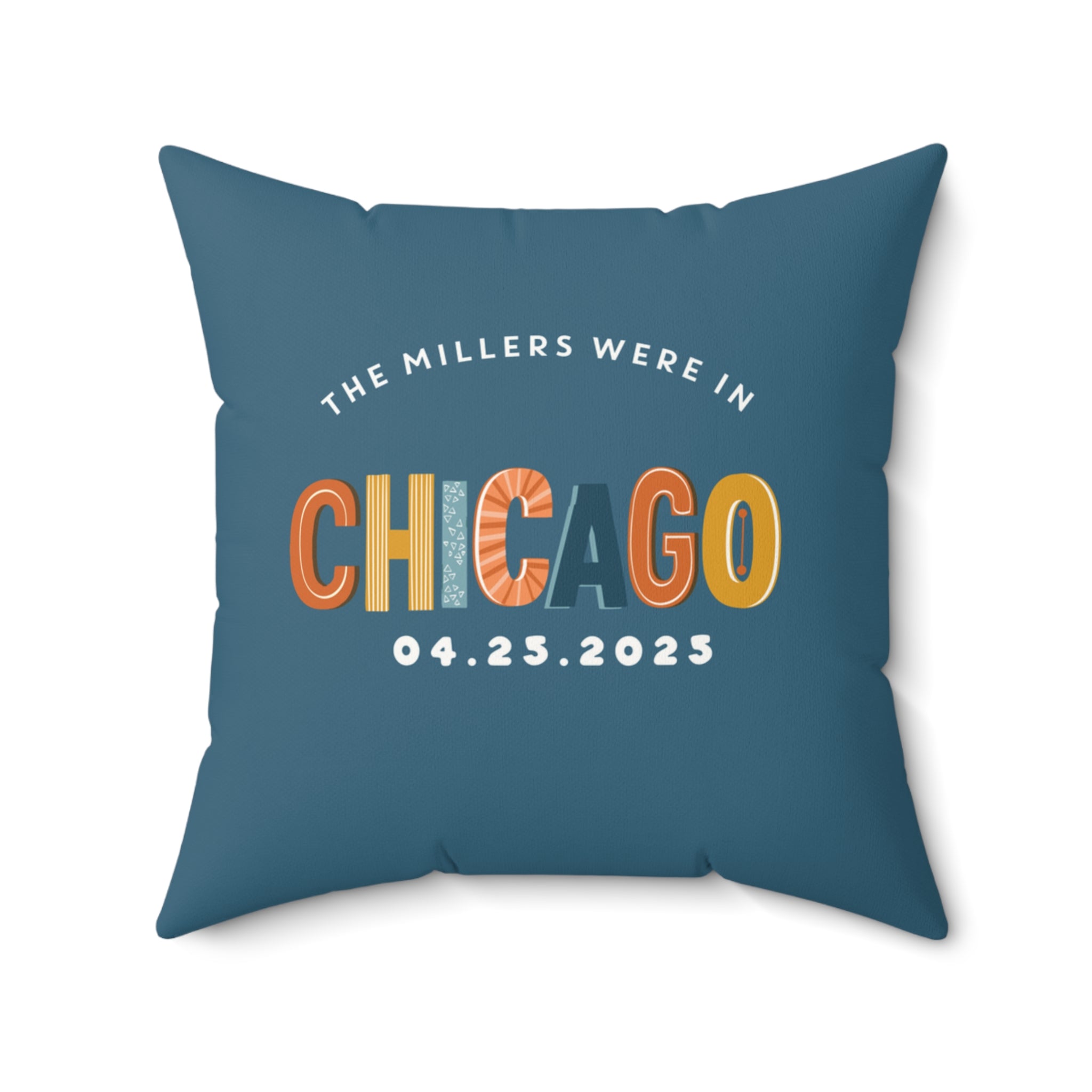 Chicago Faux Suede Pillow - Love from the Windy City | Personalized Gift for Travelers