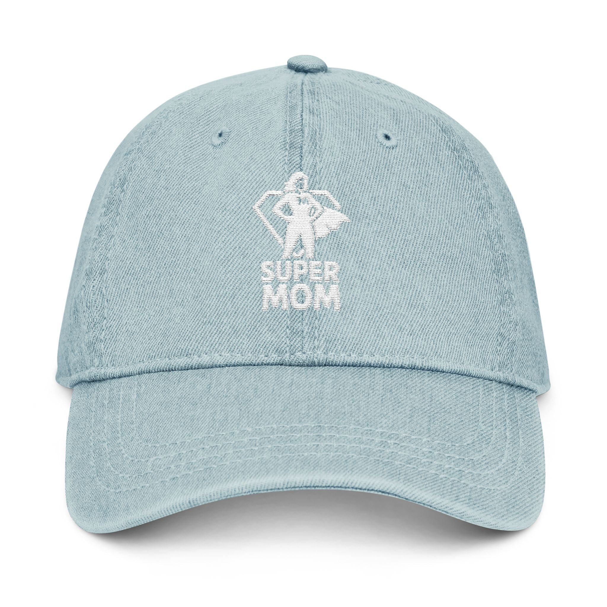 Super Mom Embroidered Denim Hat for Super Moms | Stylish Gift for Mother's Day & Everyday Wear