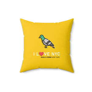 PENELOPE | New York JFK Airport Tag Faux Suede Pillow (Personalized)