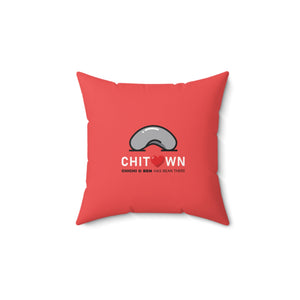 CHICHI | Chicago O'Hare Airport Tag Faux Suede Pillow (Pillowcase)