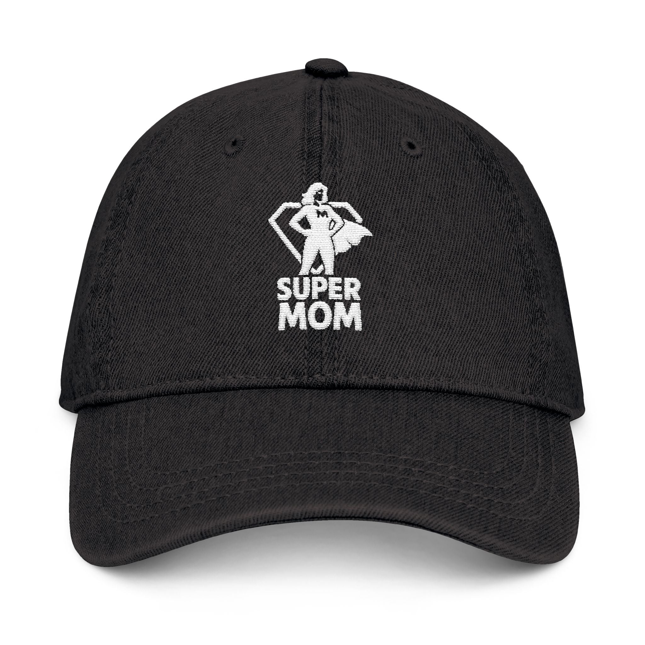 Super Mom Embroidered Denim Hat for Super Moms | Stylish Gift for Mother's Day & Everyday Wear
