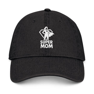 Super Mom Embroidered Denim Hat for Super Moms | Stylish Gift for Mother's Day & Everyday Wear
