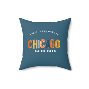 Chicago Faux Suede Pillow - Love from the Windy City | Personalized Gift for Travelers
