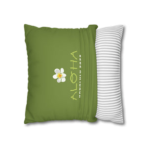 ALONA | Hawaii-Inspired Faux Suede Pillowcase - Tropical Floral Design