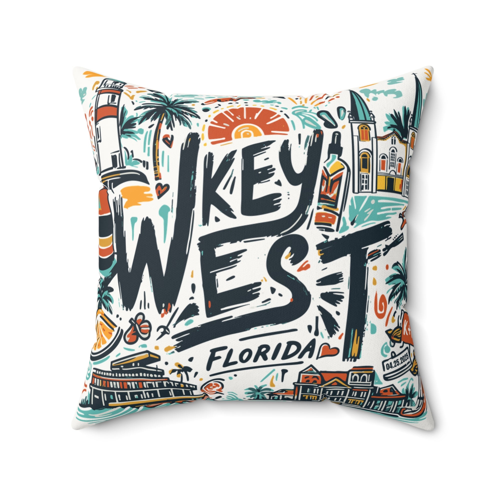 KIA | Key West Florida Faux Suede Pillow