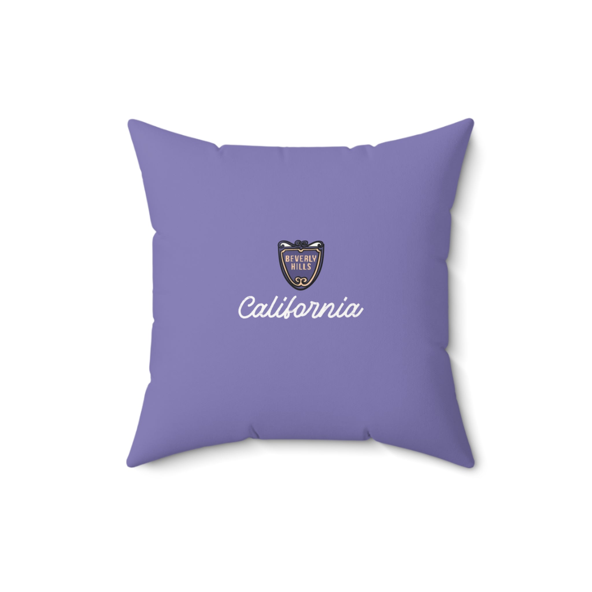 BEVERLY | Los Angeles California Faux Suede Square Pillow - Decorative Throw for Home & Travel