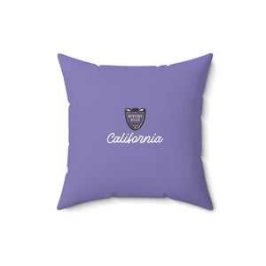 BEVERLY | Los Angeles California Faux Suede Square Pillow - Decorative Throw for Home & Travel