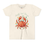 Load image into Gallery viewer, Kids’ “Crabby ’Til Recess” Beige T-Shirt

