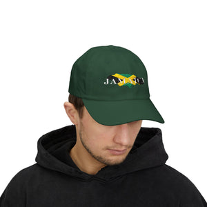 Jamaica Flag Embroidered Dad Cap — Green Casual Baseball Hat