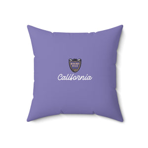 BEVERLY | Los Angeles California Faux Suede Square Pillow - Decorative Throw for Home & Travel
