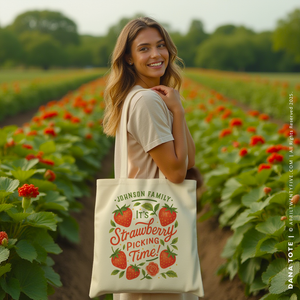 DANA | Strawberry Picking Tote (Personalized)
