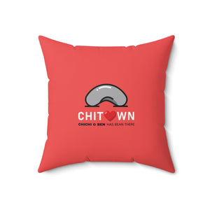 CHICHI | Chicago O'Hare Airport Tag Faux Suede Pillow (Pillowcase)