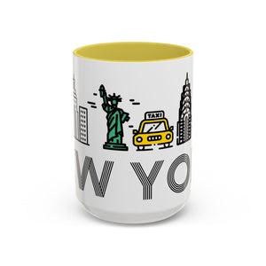 New York City Icon Mug — Yellow Interior 11oz/15oz