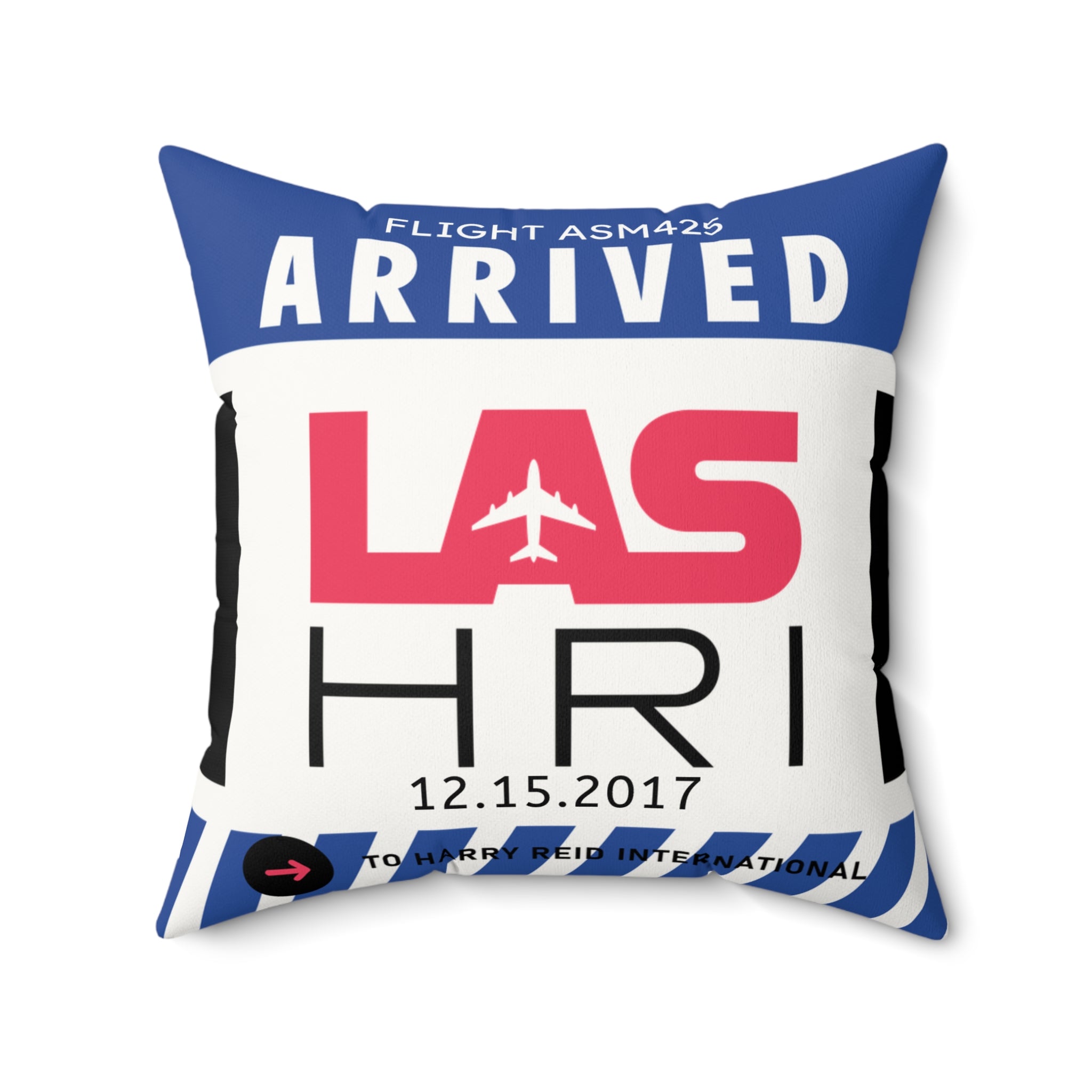 REID | Throw Pillow Las Vegas Personalized Travel Keepsake