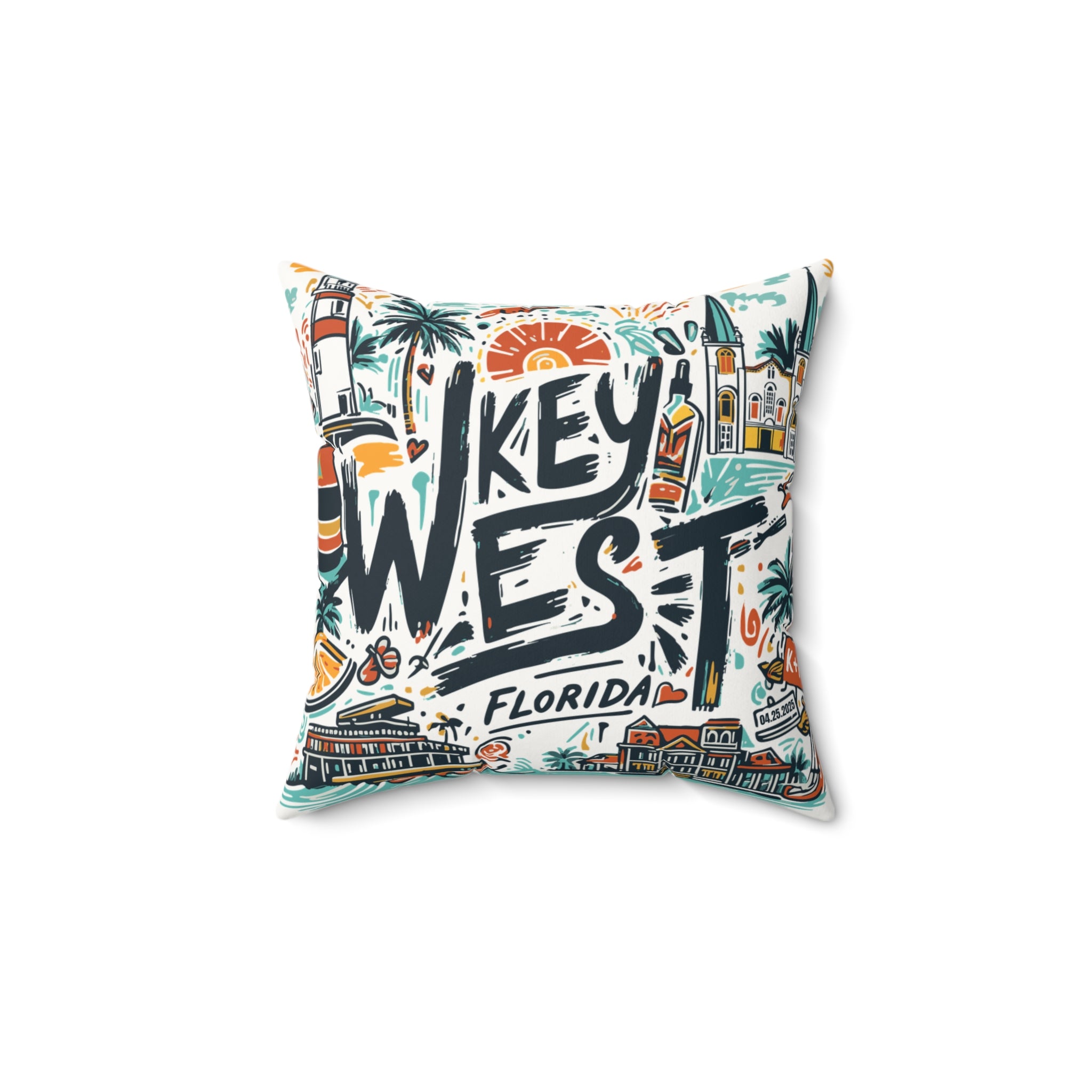 KIA | Key West Florida Faux Suede Pillow