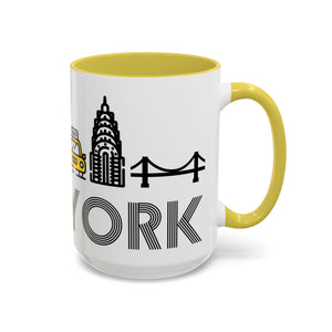 New York City Icon Mug — Yellow Interior 11oz/15oz
