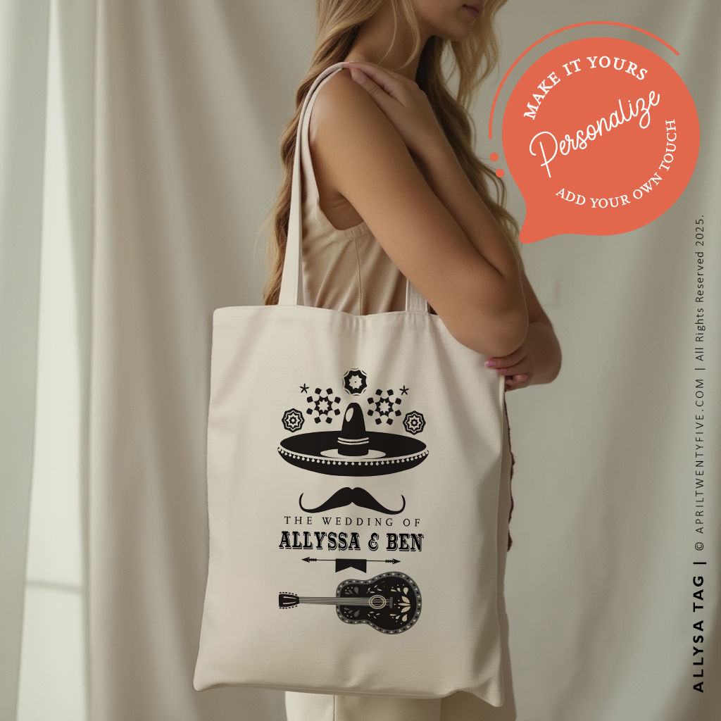 ALLYSSA | Mexican Fiesta Mariachi Canvas Tote