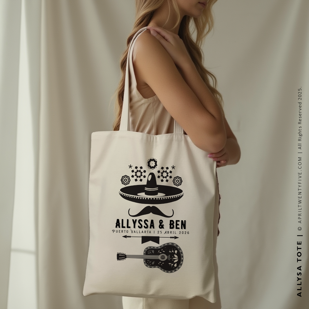 ALLYSSA | Mexican Fiesta Mariachi Canvas Tote