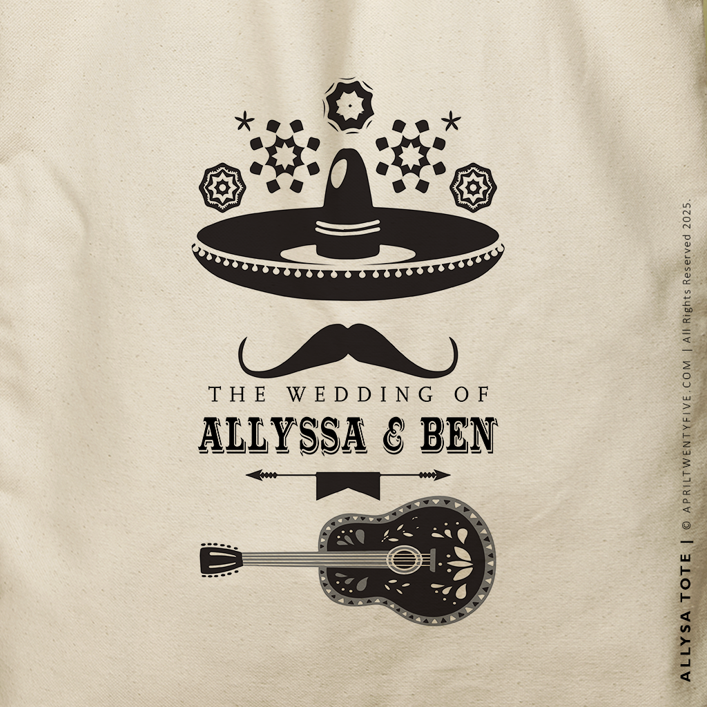 ALLYSSA | Mexican Fiesta Mariachi Canvas Tote