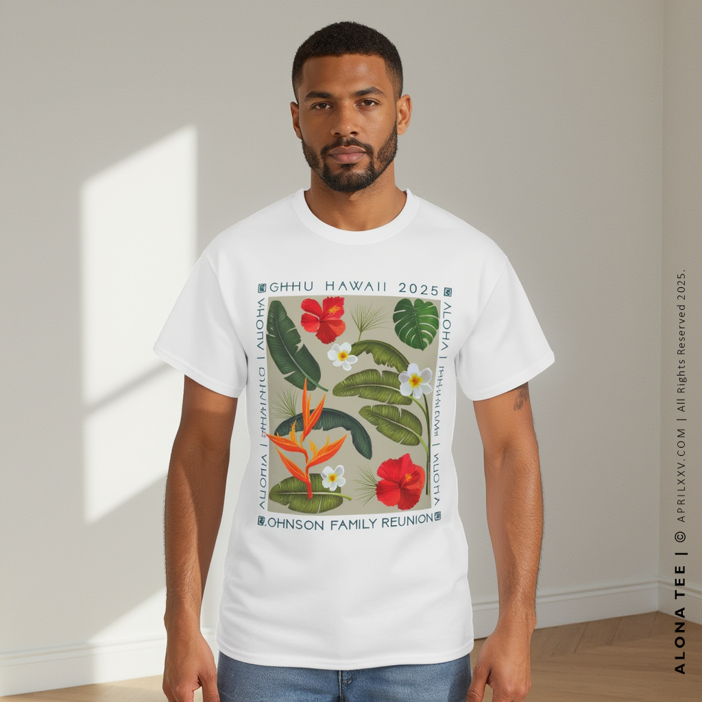 ALONA | Hawaii Men's Graphic T-shirt (Personalized)