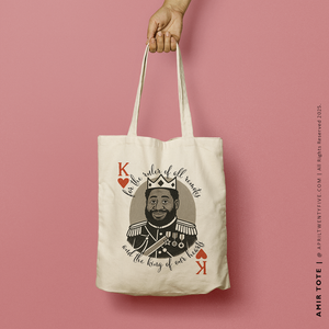 AMIR | Custom Illustrated King of Hearts Tote