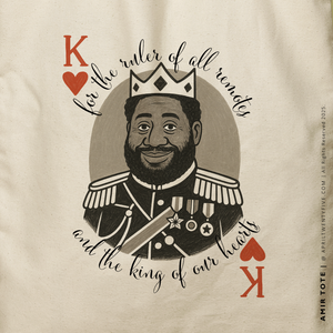 AMIR | Custom Illustrated King of Hearts Tote