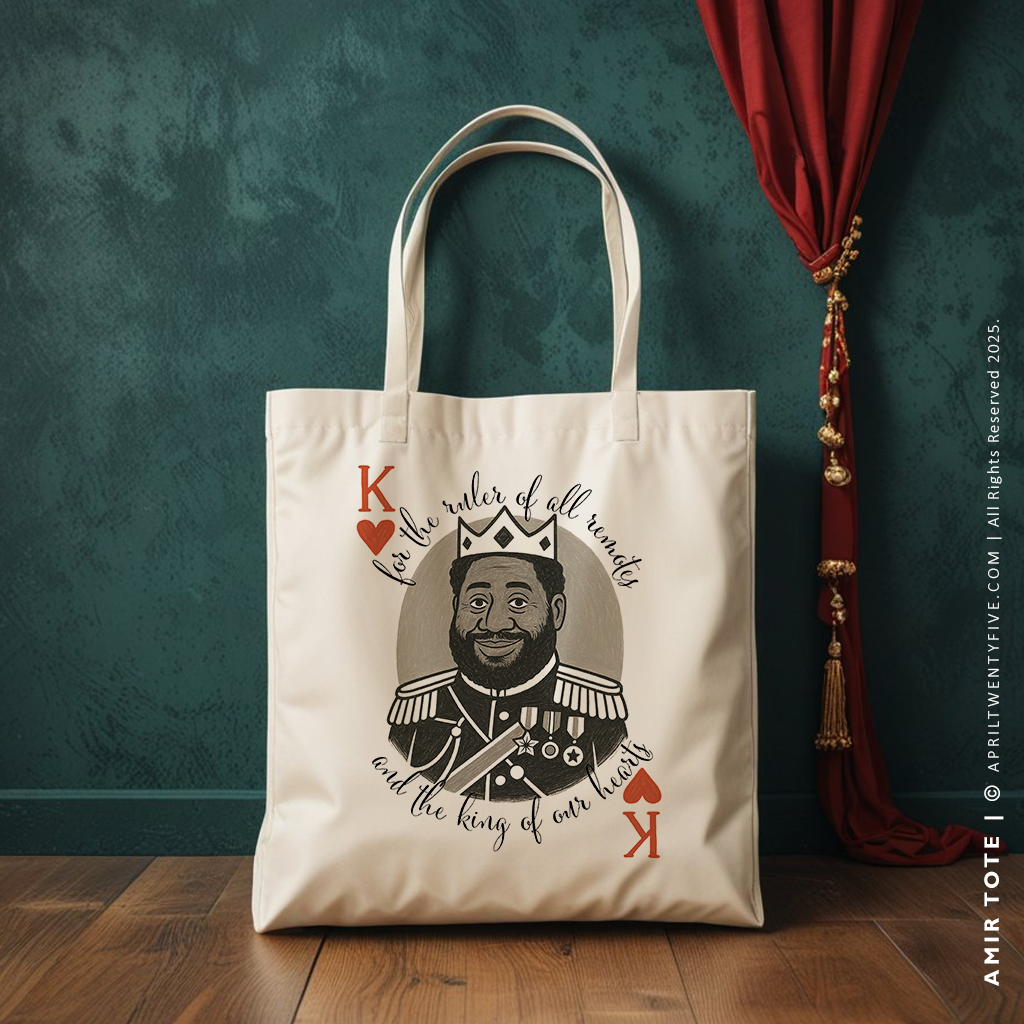 AMIR | Custom Illustrated King of Hearts Tote
