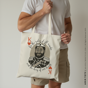 AMIR | Custom Illustrated King of Hearts Tote