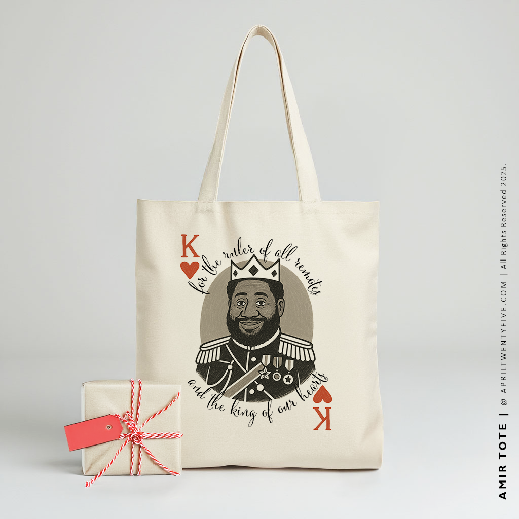 AMIR | Custom Illustrated King of Hearts Tote