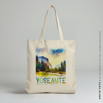Load image into Gallery viewer, AMITA | Yosemite Watercolor Canvas Tote
