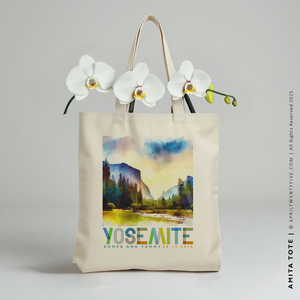 AMITA | Yosemite Watercolor Canvas Tote