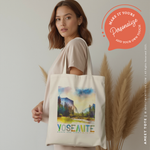 Load image into Gallery viewer, AMITA | Yosemite Watercolor Canvas Tote
