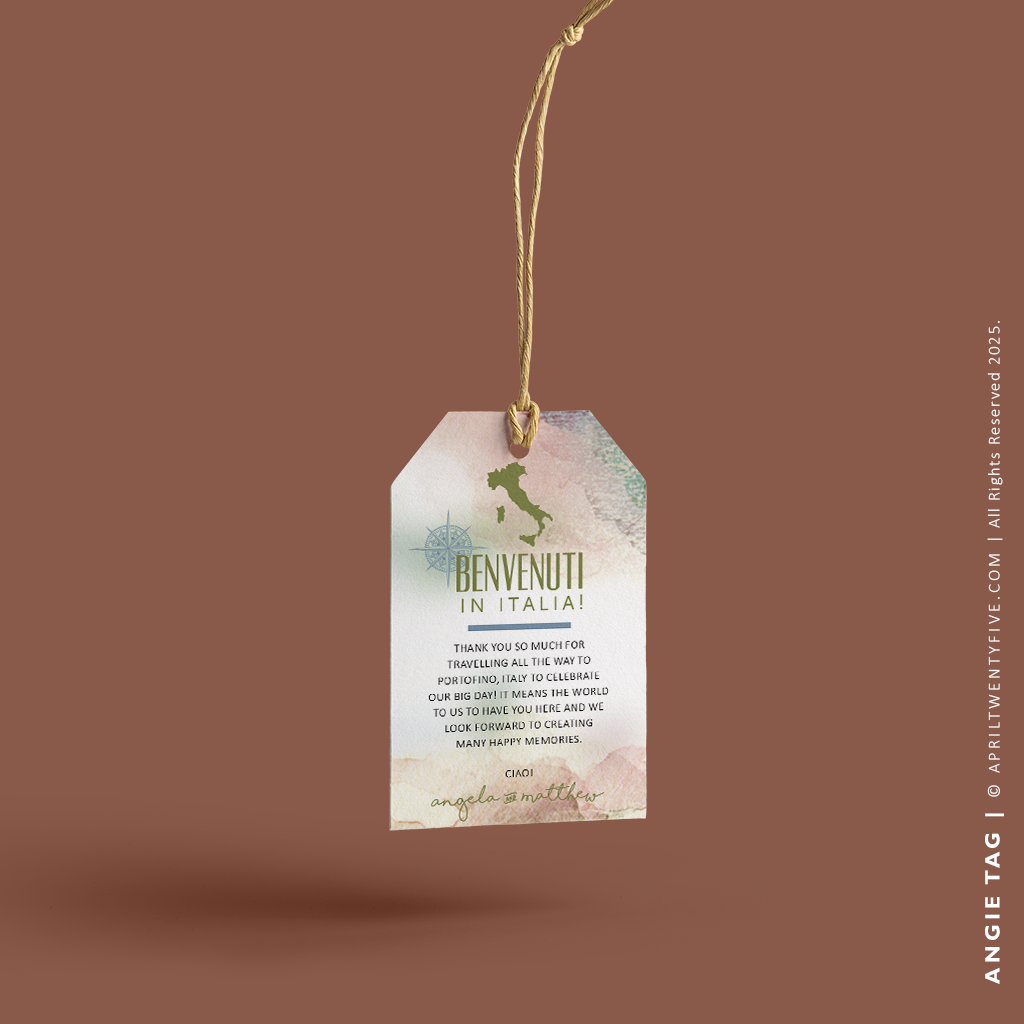 ANGIE | Portofino, Italy Watercolor Canvas Tote