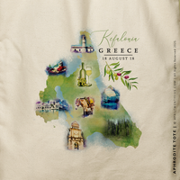 APHRODITE | Kefalonia, Greece Map Tote thumbnail