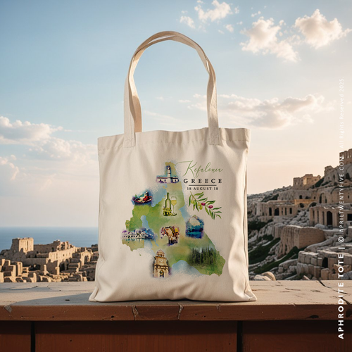 APHRODITE | Kefalonia, Greece Map Tote