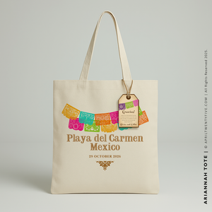 ARIANNAH | Mexican Papel Picado Canvas Tote