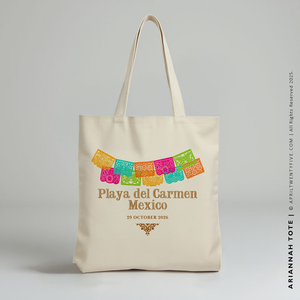 ARIANNAH | Mexican Papel Picado Canvas Tote