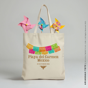 ARIANNAH | Mexican Papel Picado Canvas Tote