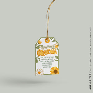 Grandma Adelle | Personalized Floral Canvas Tote