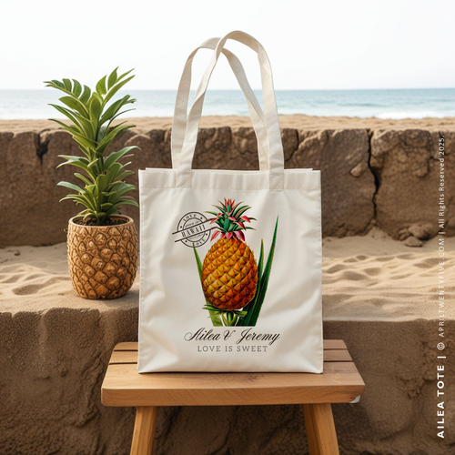 AILEA | Hawaiian Pineapple Canvas Tote