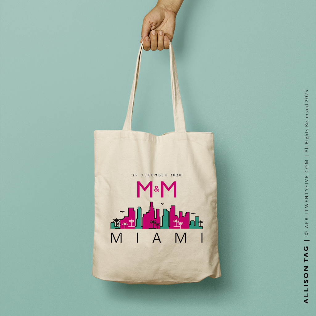 ALLISON | Southbeach Miami Florida Canvas Tote