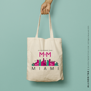 ALLISON | Southbeach Miami Florida Canvas Tote