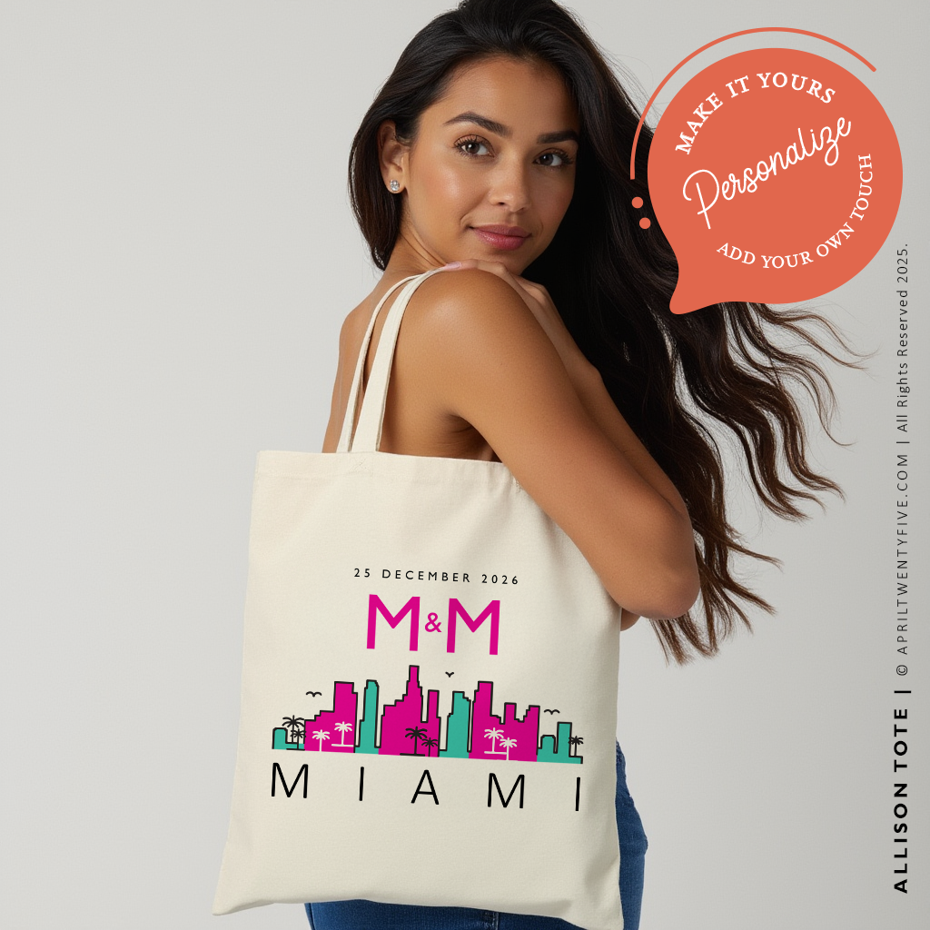 ALLISON | Southbeach Miami Florida Canvas Tote
