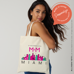 Load image into Gallery viewer, ALLISON | Southbeach Miami Florida Canvas Tote
