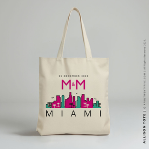 ALLISON | Southbeach Miami Florida Canvas Tote