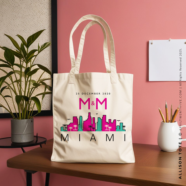 ALLISON | Southbeach Miami Florida Canvas Tote