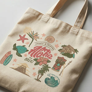 Janey | Oahu Hawaii Canvas Tote