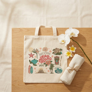Janey | Oahu Hawaii Canvas Tote
