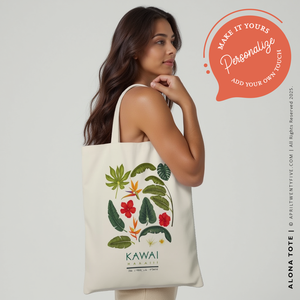 ALONA | Hawaiian Canvas Tote