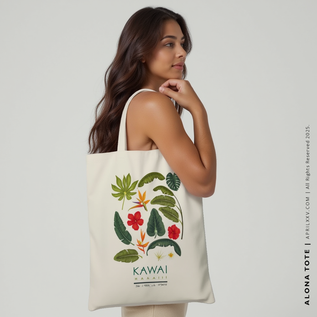 ALONA | Hawaiian Canvas Tote